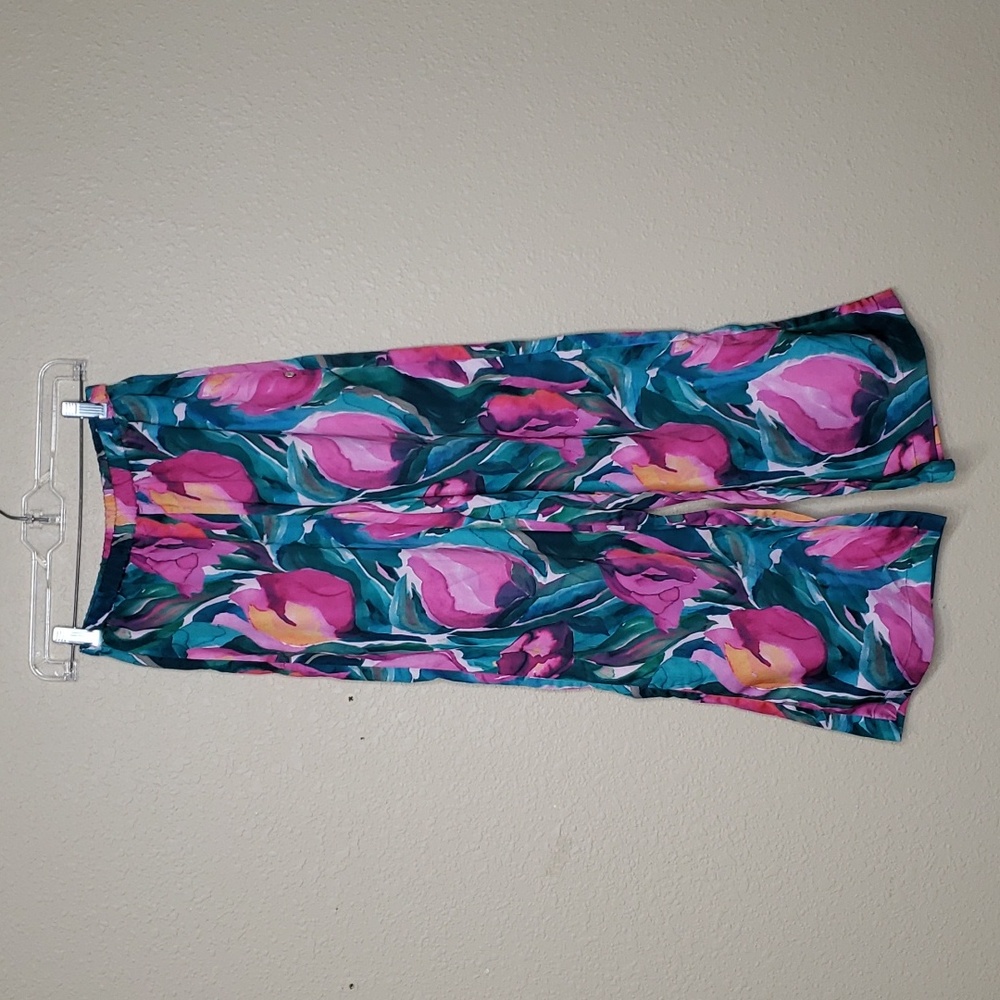 Fabletics Women's Floral Pajama Wide Leg Pants (Size Small)